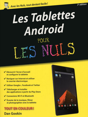 cover image of Tablettes Android Pour les Nuls, 3ème édition